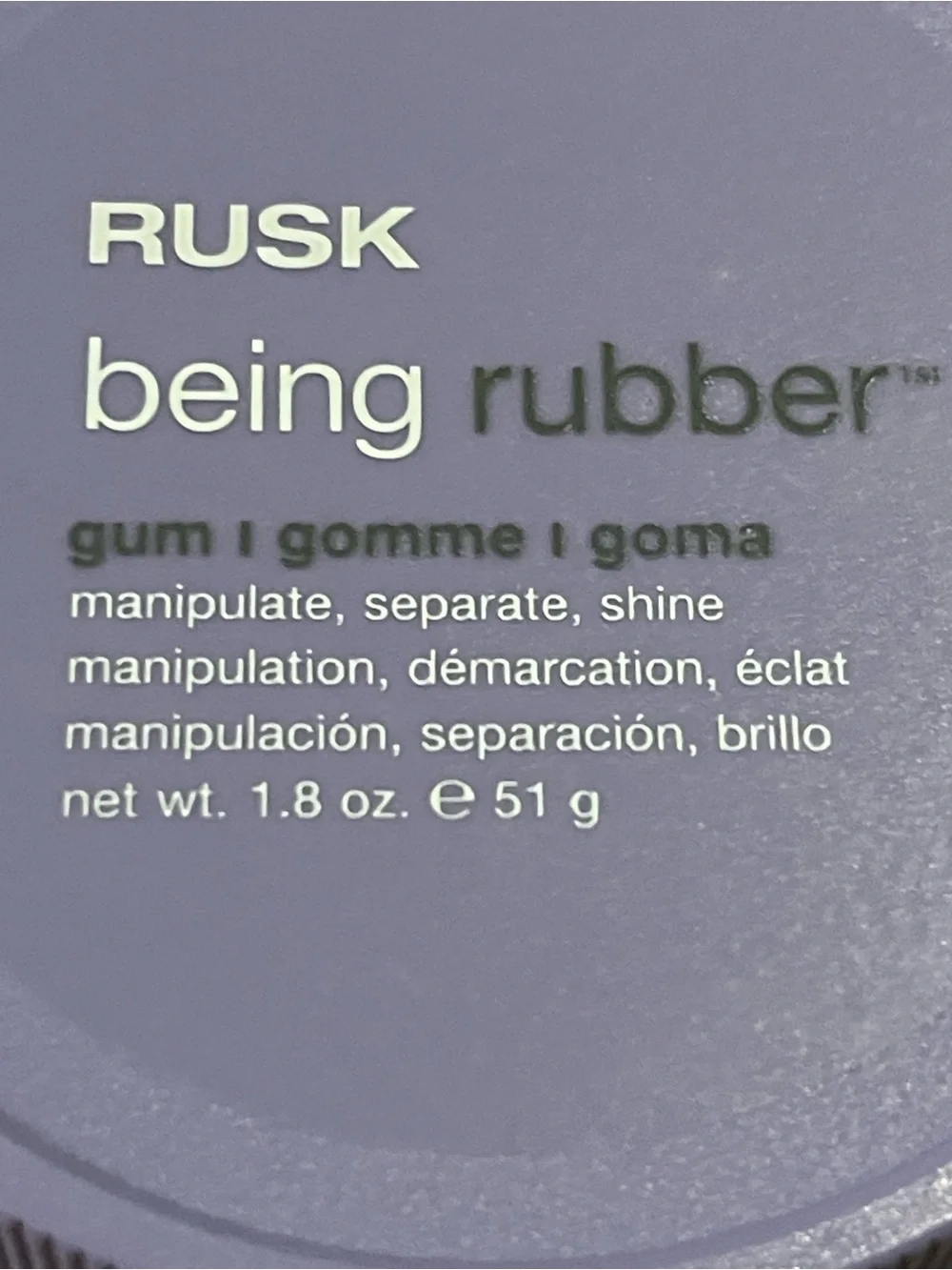 NWT RUSK Being Rubber Gum